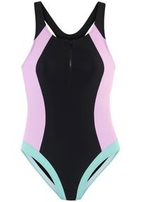 LASCANA Active Badeanzug Badeanzug Damen - schwarz-rosa