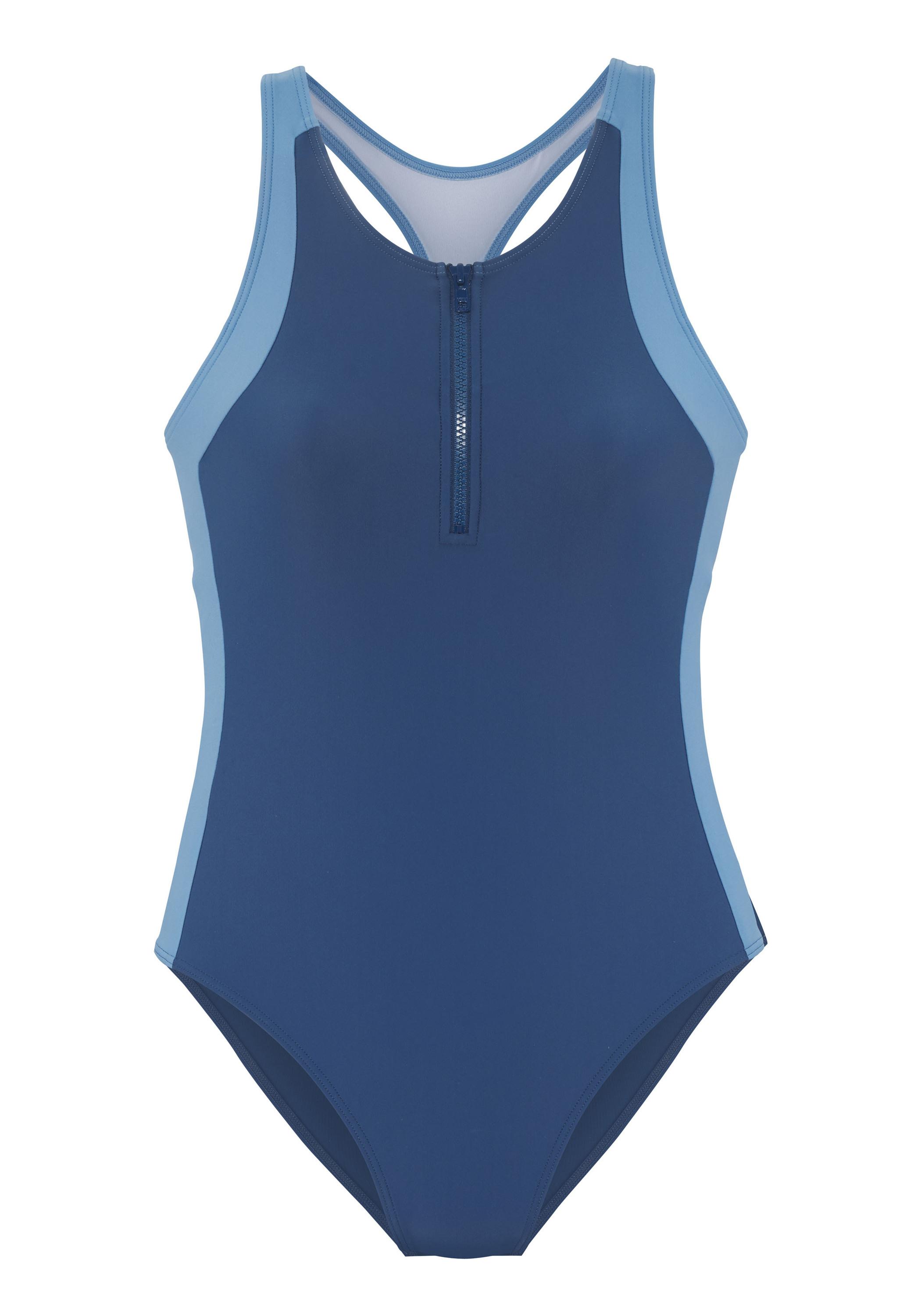 LASCANA Active Badeanzug Badeanzug Damen - rauchblau