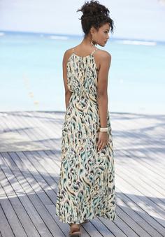 Rückansicht von Lascana Maxikleid Maxikleid Damen sand bedruckt