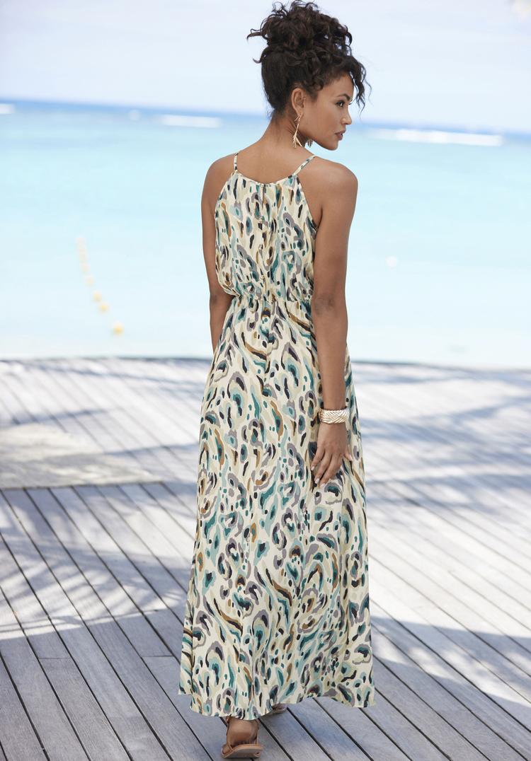 Lascana Lascana Maxikleid Maxikleid Damen - sand bedruckt - 0 | SportScheck