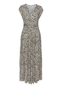 Buffalo Maxikleid Maxikleid Damen schwarz-taupe bedruckt