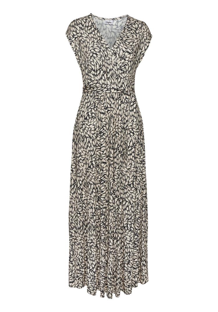 Buffalo Buffalo Maxikleid Maxikleid Damen - schwarz-taupe bedruckt - 0 | SportScheck