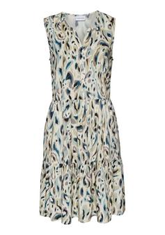 Lascana Druckkleid Kurzarmkleid Damen sand bedruckt