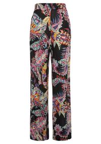 Buffalo Palazzohose Stoffhose Damen - schwarz-bunt bedruckt