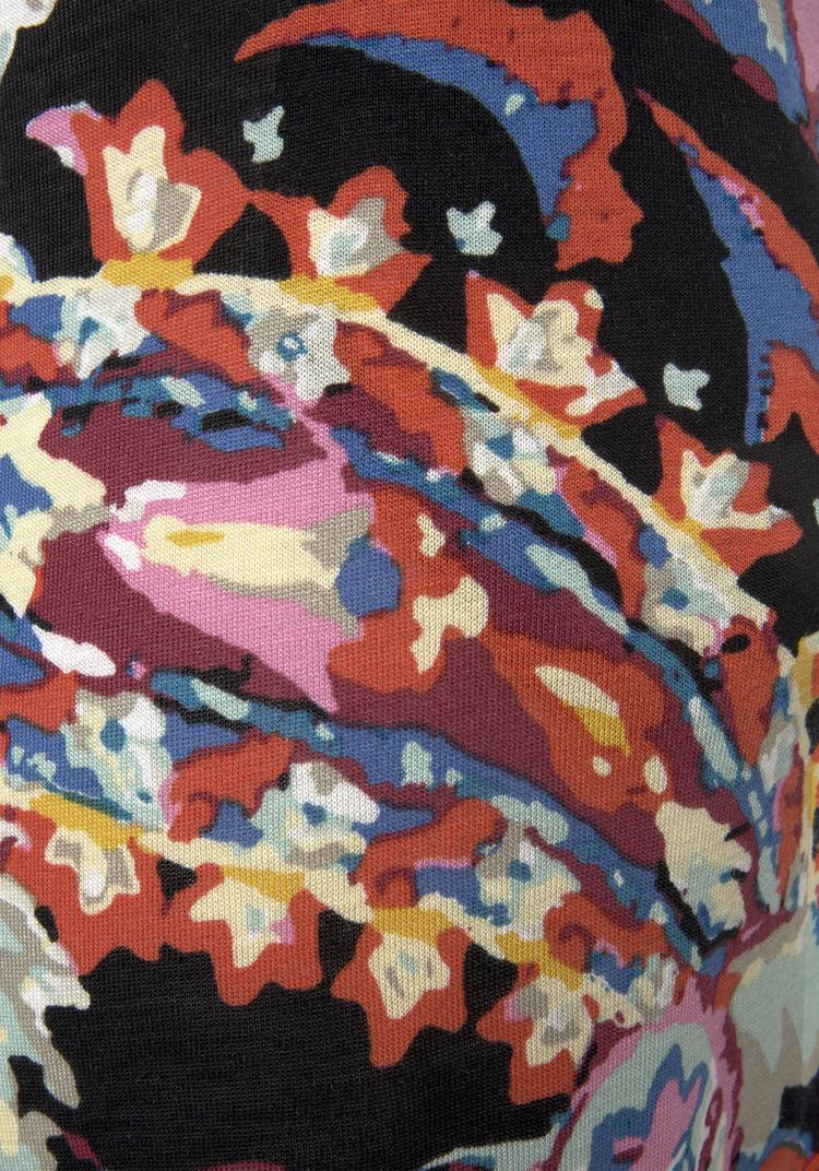 Buffalo Buffalo Palazzohose Stoffhose Damen - schwarz-bunt bedruckt - 0 | SportScheck