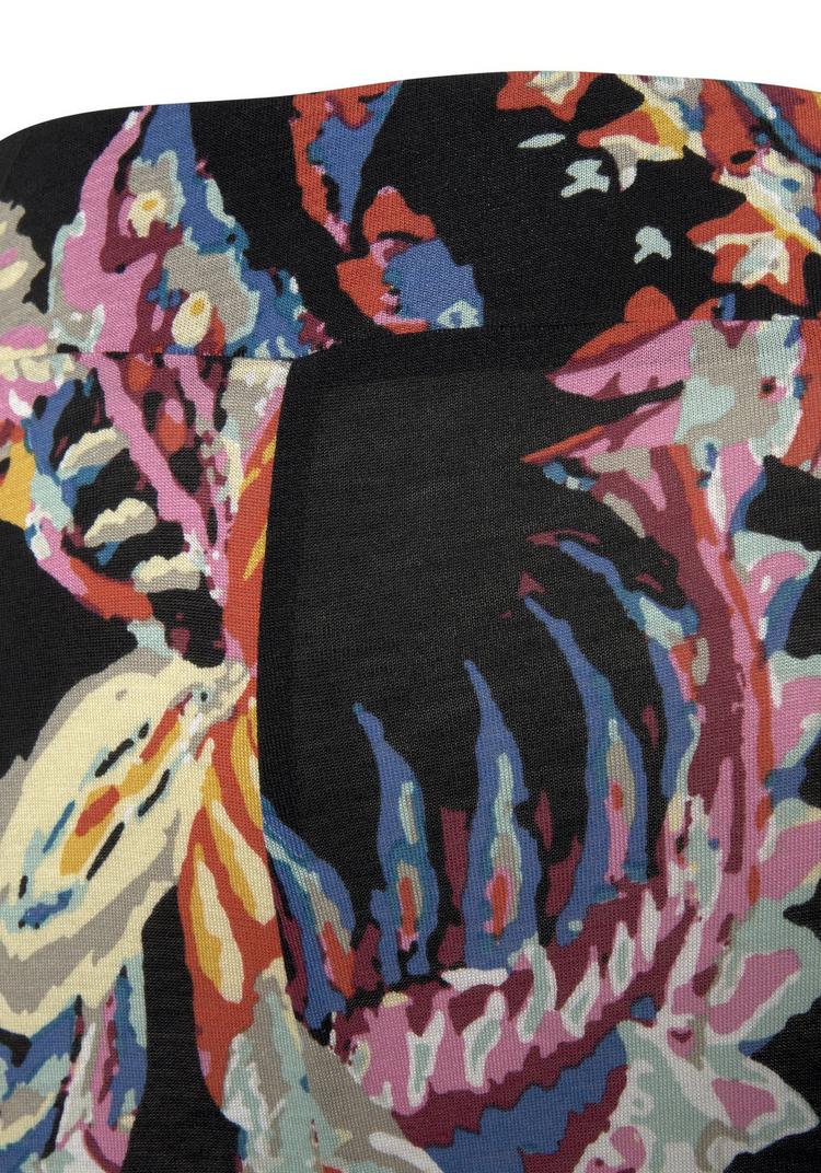 Buffalo Buffalo Palazzohose Stoffhose Damen - schwarz-bunt bedruckt - 1 | SportScheck