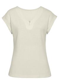 Lascana Kurzarmshirt T-Shirt Damen - creme