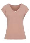 Lascana Kurzarmshirt T-Shirt Damen - rose