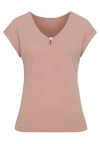 Lascana Kurzarmshirt T-Shirt Damen - rose
