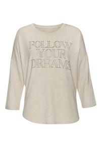 Lascana 3/4-Arm-Shirt Longshirt Damen - beige