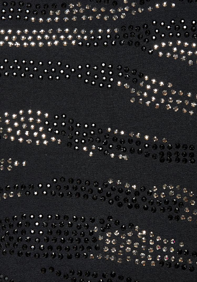 Lascana Lascana 3/4-Arm-Shirt Longshirt Damen - schwarz - silber - 1 | SportScheck