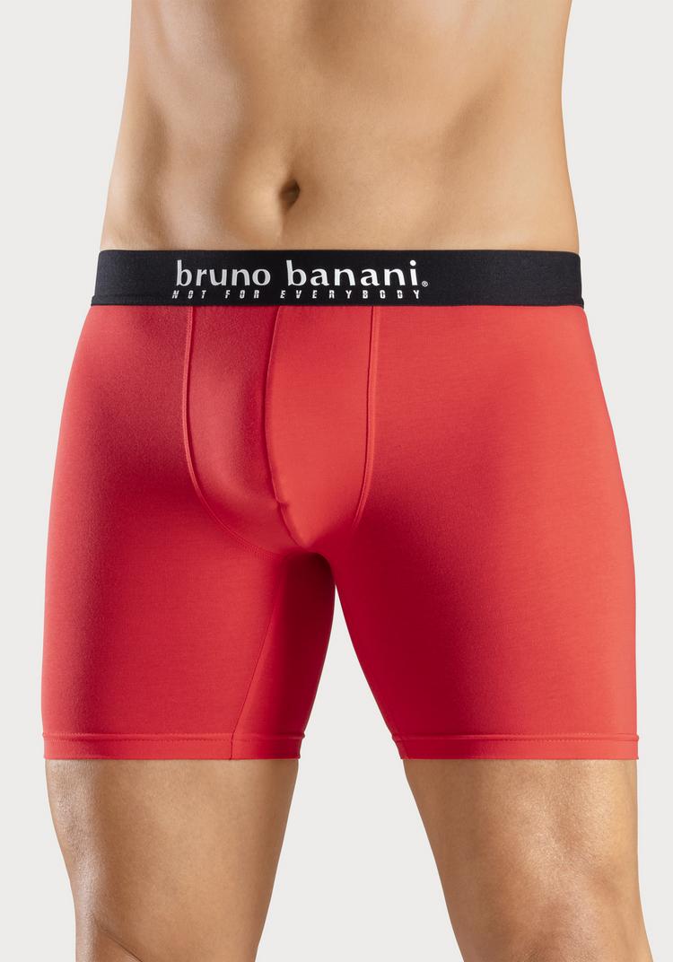 BRUNO BANANI BRUNO BANANI Langer Boxer Unterhose Herren - grau - rot - schwarz - 2 | SportScheck
