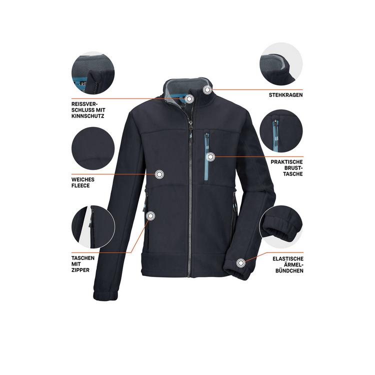 KILLTEC KILLTEC KOW 225 BYS FLC JCKT Fleecejacke Kinder - Schwarz01106 - 3 | SportScheck