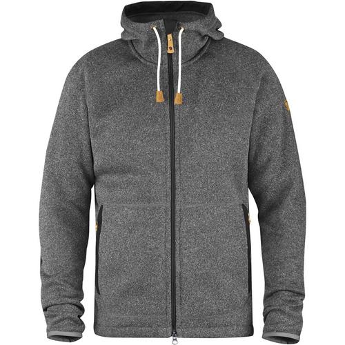 Rückansicht von FJ&Auml;LLR&Auml;VEN &Ouml;vik Fleece Hoodie Funktionsjacke Herren Dunkelgrau