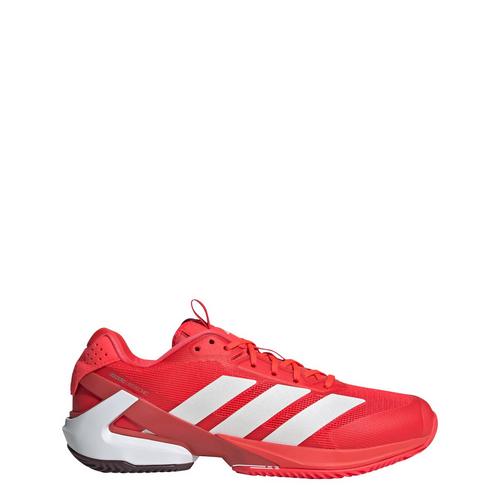 Rückansicht von adidas Adizero Ubersonic 5 Clay Tennisschuh Tennisschuhe Herren Lucid Red / Zero Metalic / Aurora Ruby