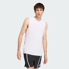 Rückansicht von adidas Les Mills Graphic Tanktop T-Shirt Herren White / Ice Purple