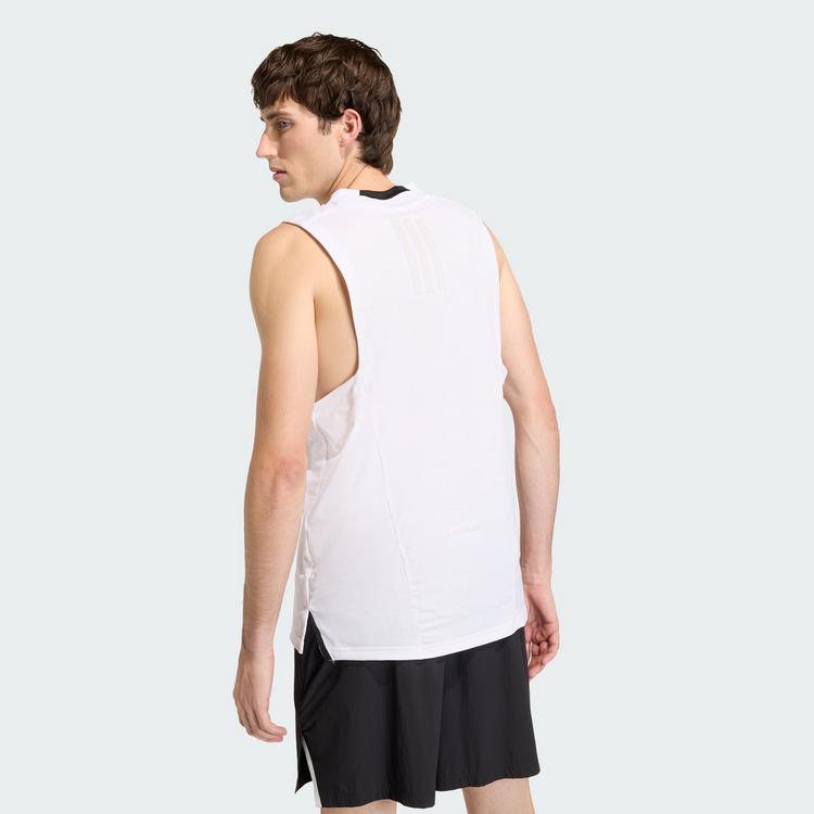 adidas adidas Les Mills Grafik Tanktop T-Shirt Herren - White / Ice Purple - 1 | SportScheck