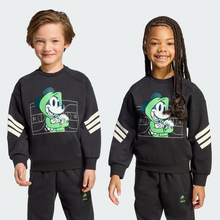 adidas adidas Disney Micky Maus Sweatshirt Kinder Langarmhemd Kinder - Black / Off White / Lime Burst - 0 | SportScheck