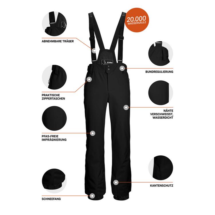 KILLTEC KILLTEC KSW 82 MN SKI PNTS Skihose Herren - Schwarz0110 - 4 | SportScheck