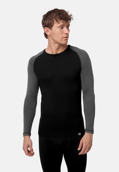 Rückansicht von DANISH ENDURANCE Merino Funktionsshirt Herren black/dark grey