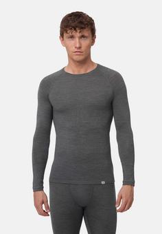 Rückansicht von DANISH ENDURANCE Merino Funktionsshirt Herren dark grey