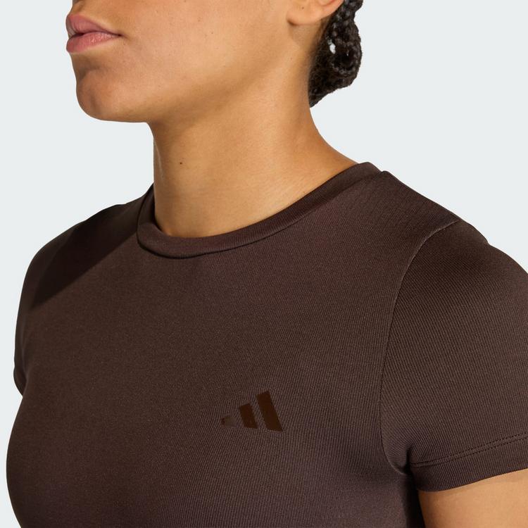 adidas adidas Workout Essentials Knit Baby T-Shirt Funktionsshirt Damen - Aurora Coffee - 0 | SportScheck