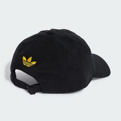 Rückansicht von adidas Manchester United Ausweichkappe Cap Black / Tribe Yellow