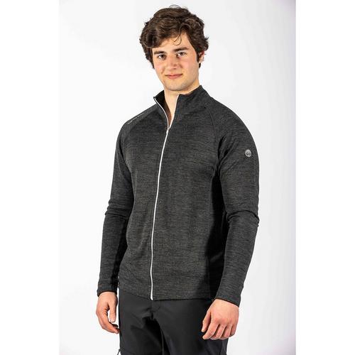 Rückansicht von Maul Sport Brisi Merino Fleecejacke Herren Dunkelgrau