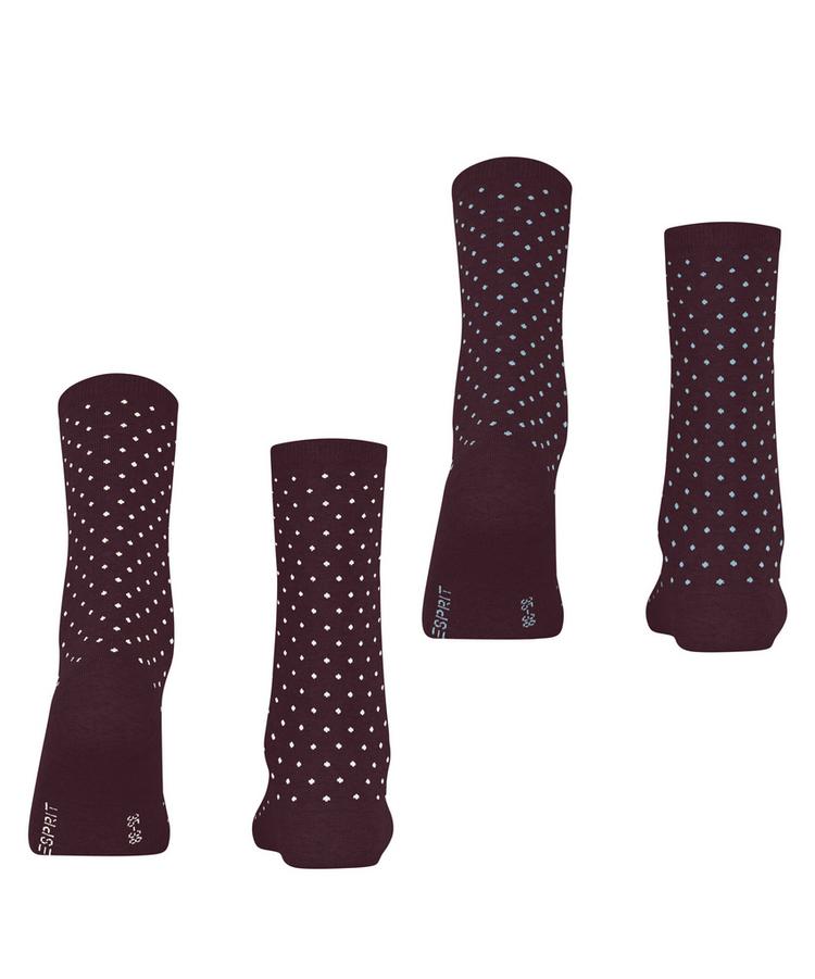 ESPRIT ESPRIT Fine Dot  2-Pack Socken Damen - rose/black (8376) - 0 | SportScheck