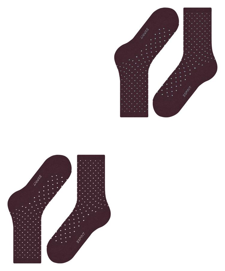 ESPRIT ESPRIT Fine Dot  2-Pack Socken Damen - rose/black (8376) - 2 | SportScheck