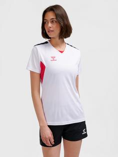 Rückansicht von hummel hmlAUTHENTIC PL JERSEY S/S WOMAN Funktionsshirt Damen WHITE/TRUE RED