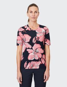Rückansicht von JOY sportswear PENELOPE T-Shirt Damen peony pink print