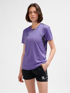 Rückansicht von hummel hmlAUTHENTIC PL JERSEY S/S WOMAN Funktionsshirt Damen DAHLIA PURPLE/ASPHALT