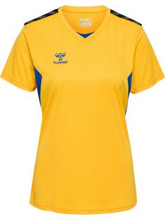 hummel hmlAUTHENTIC PL JERSEY S/S WOMAN Funktionsshirt Damen SPORTS YELLOW/TRUE BLUE