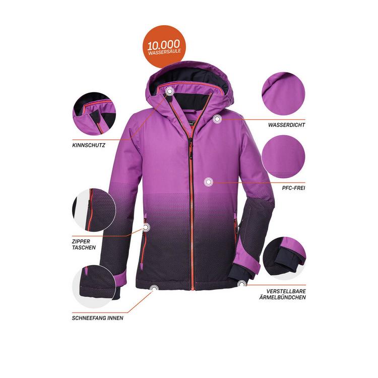 KILLTEC KILLTEC KSW 183 Skijacke M&auml;dchen - Violett3913 - 3 | SportScheck