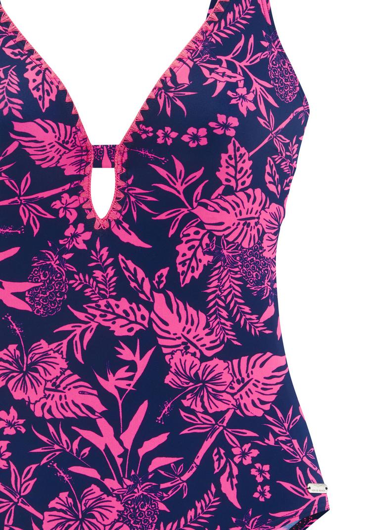 VENICE BEACH VENICE BEACH Badeanzug Badeanzug Damen - marine-pink bedruckt - 0 | SportScheck