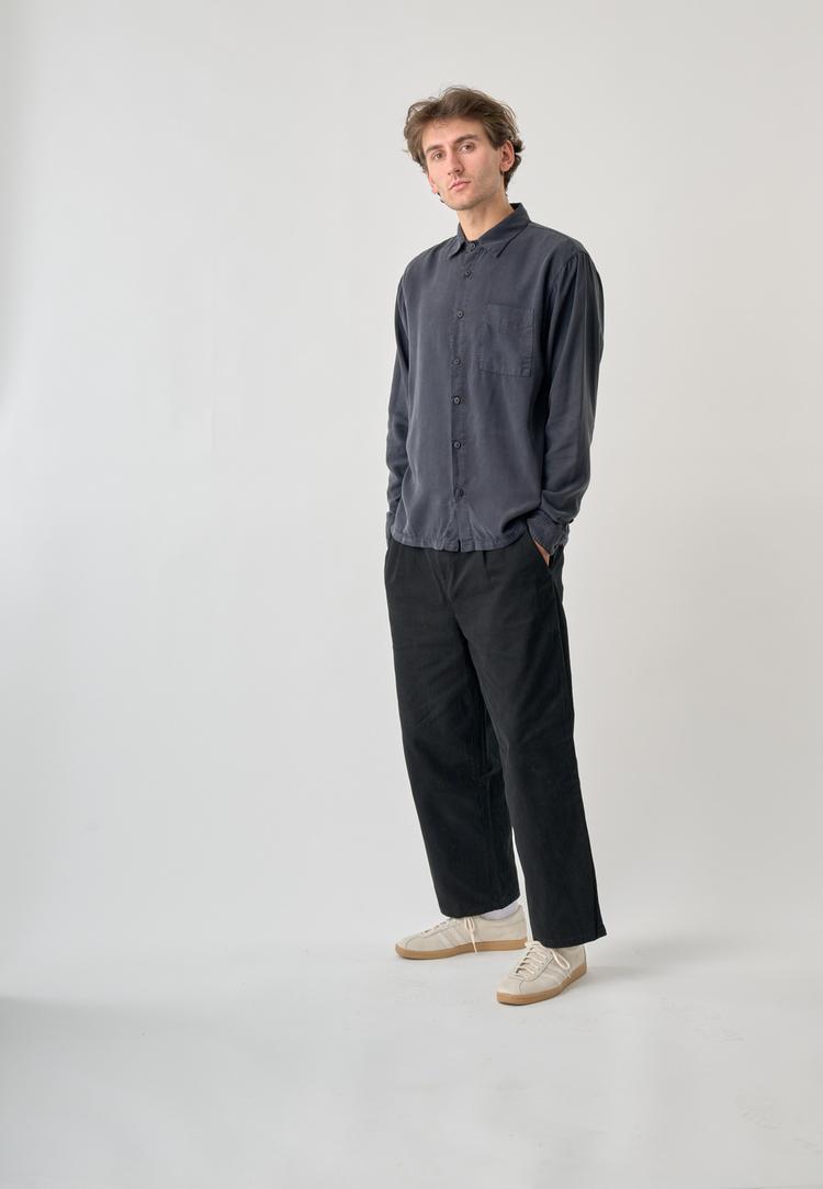 Cleptomanicx Cleptomanicx Easy Langarmhemd Herren - Blue Graphite - 1 | SportScheck