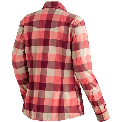 Rückansicht von Maier Sports Kendra Funktionsbluse Damen Rot4591
