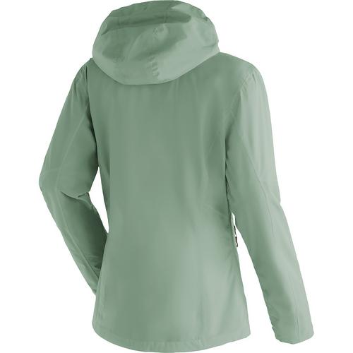 Rückansicht von Maier Sports Metor rec Softshelljacke Damen Grün2049