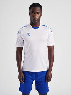Rückansicht von hummel hmlCORE XK POLY JERSEY S/S Funktionsshirt Herren WHITE/TRUE BLUE