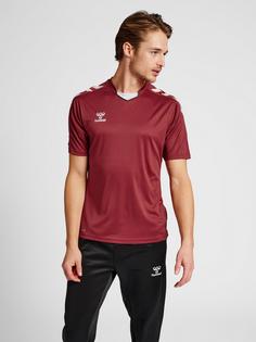 Rückansicht von hummel hmlCORE XK POLY JERSEY S/S Funktionsshirt Herren MAROON