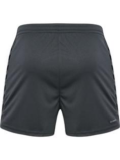 Rückansicht von hummel hmlAUTHENTIC PL SHORTS WOMAN Funktionsshorts Damen ASPHALT
