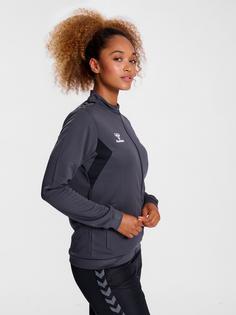 Rückansicht von hummel hmlAUTHENTIC PL ZIP JACKET WOMAN Funktionssweatshirt Damen ASPHALT
