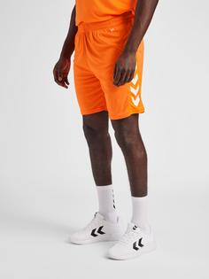 Rückansicht von hummel hmlCORE XK POLY SHORTS Funktionsshorts Herren ORANGE TIGER