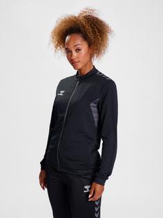 Rückansicht von hummel hmlAUTHENTIC PL ZIP JACKET WOMAN Funktionssweatshirt Damen BLACK