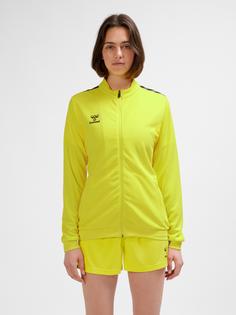 Rückansicht von hummel hmlAUTHENTIC PL ZIP JACKET WOMAN Funktionssweatshirt Damen BLAZING YELLOW