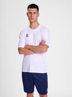 Rückansicht von hummel hmlESSENTIAL JERSEY S/S Funktionsshirt Herren WHITE