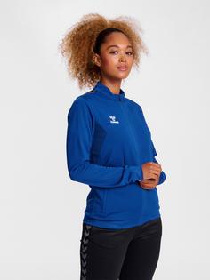 Rückansicht von hummel hmlAUTHENTIC PL ZIP JACKET WOMAN Funktionssweatshirt Damen TRUE BLUE