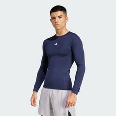 Rückansicht von adidas TECHFIT Compression Training Longsleeve Funktionsshirt Herren Legend Ink