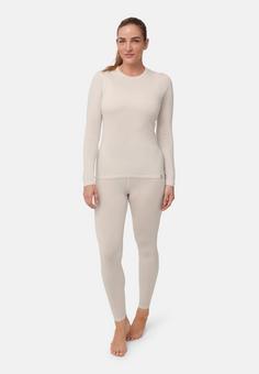 Rückansicht von DANISH ENDURANCE Merino Baselayer Wäscheset Damen offwhite
